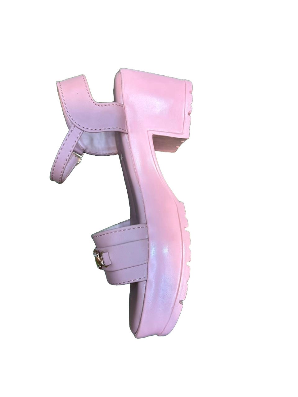 Girls Pink Sandal with Ankle Strap and Sparkling Chain Detail – MTS Collection