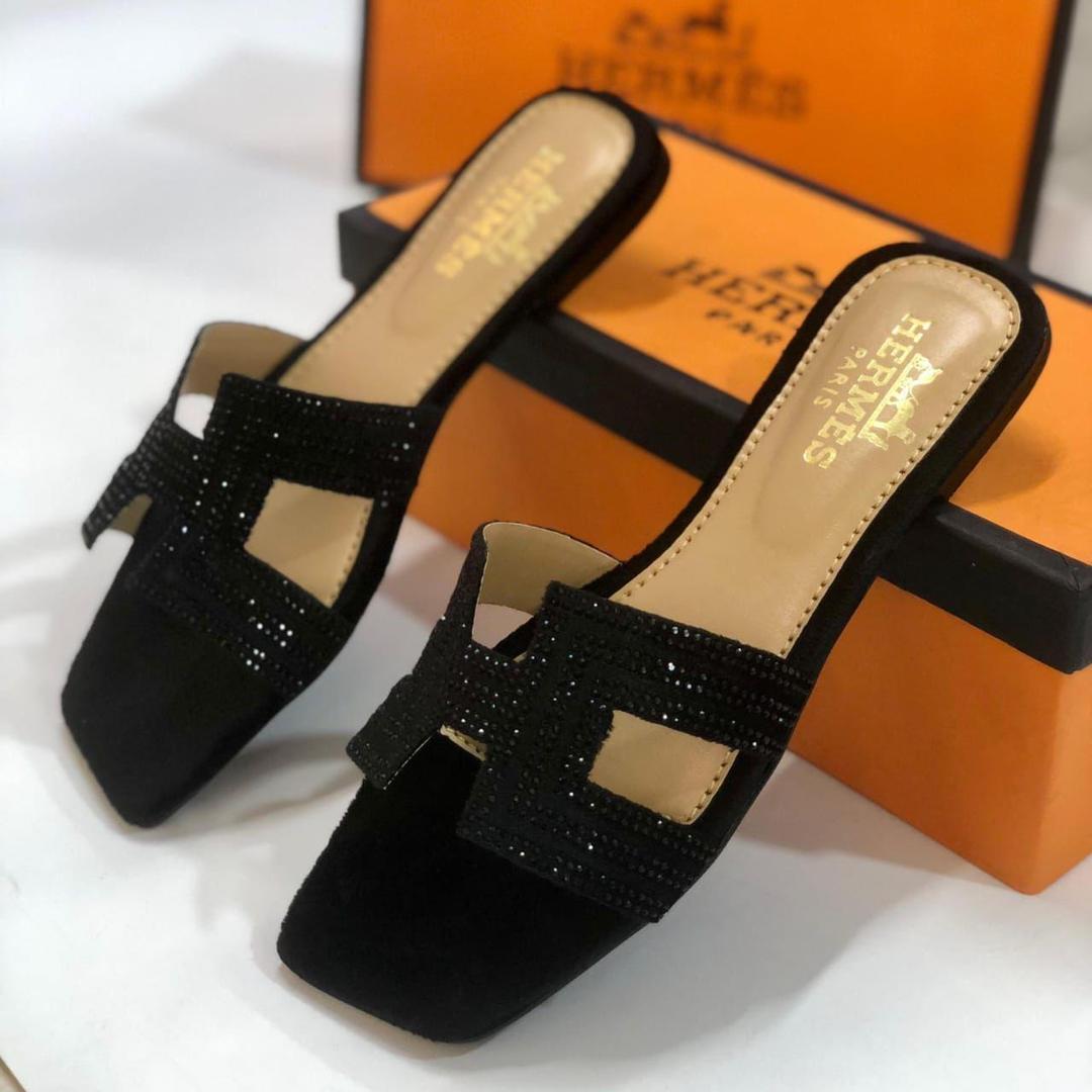 Elegant Women’s Square Toe Sandals – Slip-On Flats with Statement Buckle | Chic Party & Evening Footwear